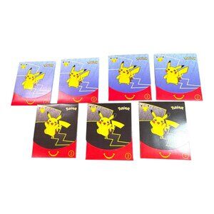 7x Lot of Pokemon 25th Anniversary 2021 McDonalds Promo Packs Sealed Plus Cards